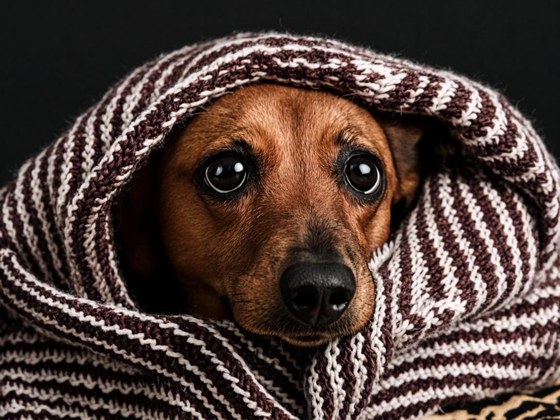 Dachshund in a Blanket